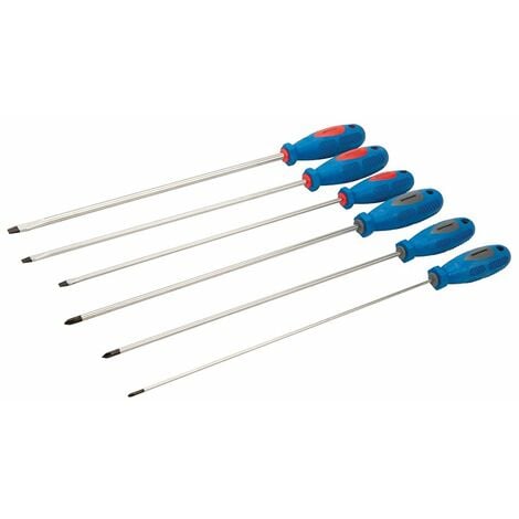 Silverline Extra-Long Screwdriver Set 6pce - 6pce