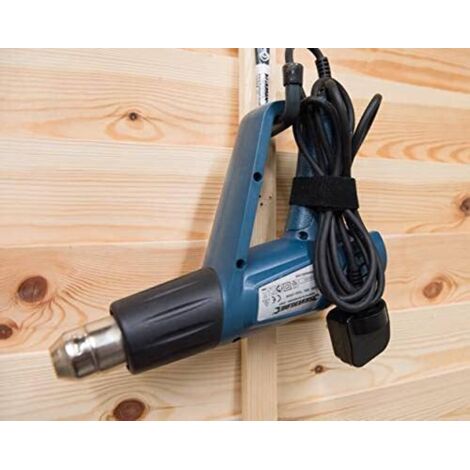 Silverline Fixman 986306 Fascette con chiusura autoadesiva, Nero, 10 pezzi