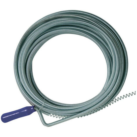 Silverline – Furet à ressort 10m x 9mm – Déboucheur de canalisation en acier – Poignée robuste pour obstructions difficiles – Utilisation efficace