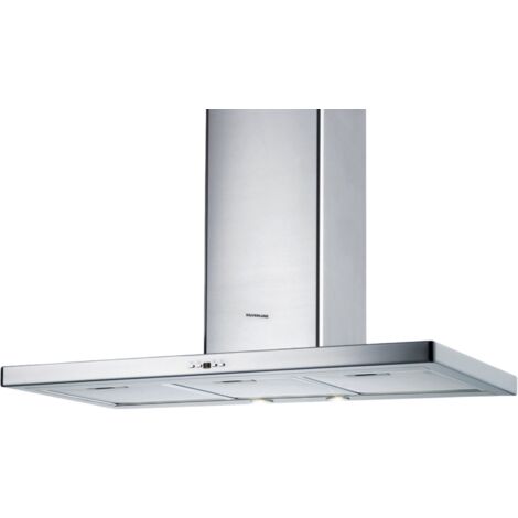 Silverline – Hotte plafond 90 cm inox – Débit d'air max 642 m³/h – Niveau sonore max 69 dB – Éclairage LED 2 x 3 W – Commande tactile