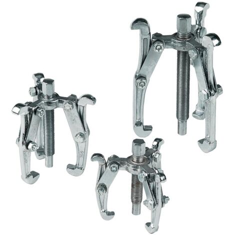 Silverline – Extracteur à griffes pour pièces mécaniques – Acier trempé – Dimensions 75/100/150 mm – Finition chromée – MS23