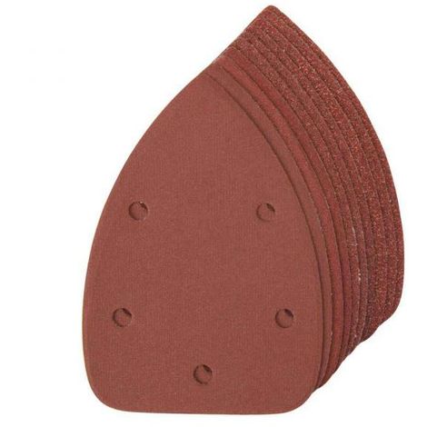Silverline – Lot de 10 feuilles abrasives auto agrippantes 140mm – Assortiment grains 60/80/120/240 – Pour ponçage bois, peinture et métal