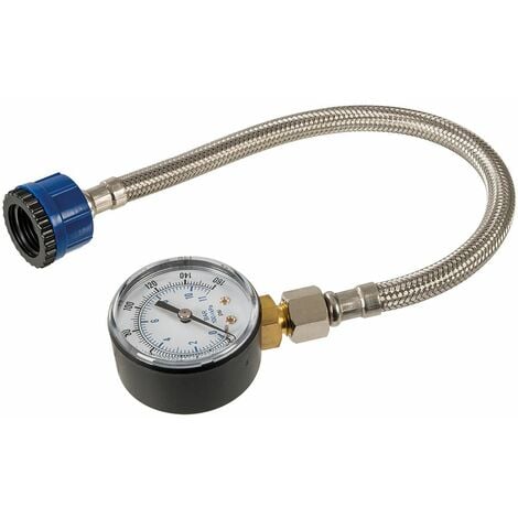 Silverline Mains Water Pressure Test Gauge - 0-11bar (0-160psi)