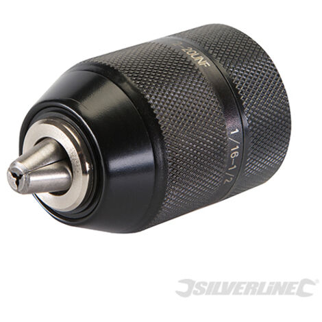 Silverline – Mandrin de perceuse autoserrant 13 mm – Acier manganèse – Filetage UNF 1/2'-20 – Pour matériaux durs