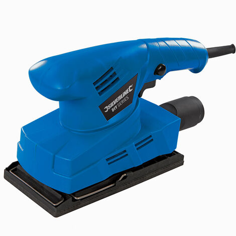 Silverline – Ponceuse orbitale électrique 135W – Vitesse 10000 tr/min – Fixation rapide du papier abrasif – Pour surfaces bois et métal
