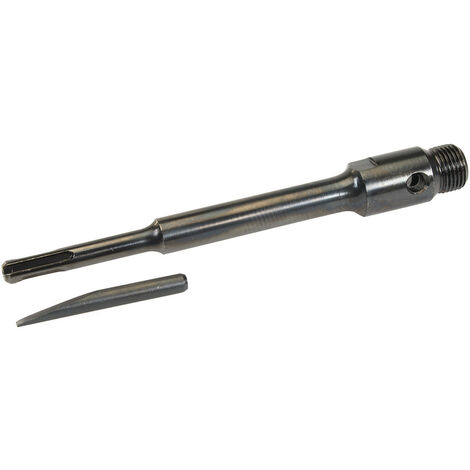 Silverline – Porte-trépans sds-plus 200 mm – Compatible trépans 1/2' BSP – Chasse-cone inclus – Pour béton armé et matériaux durs
