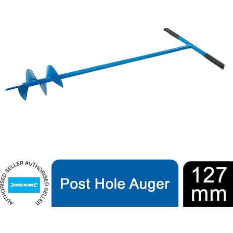 Silverline Post Hole Auger 127mm Dia Garden Tools 868696
