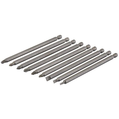 Silverline SB08 Punta Extra Lunga, Set a 9 Pezzi, 150 mm