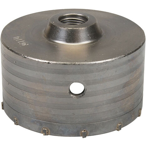 Silverline – Scie cloche trépan TCT 110 mm – Tranchants en carbure pour béton et briques – Emmanchement 1/2 BSP – Coupe nette sans éclat