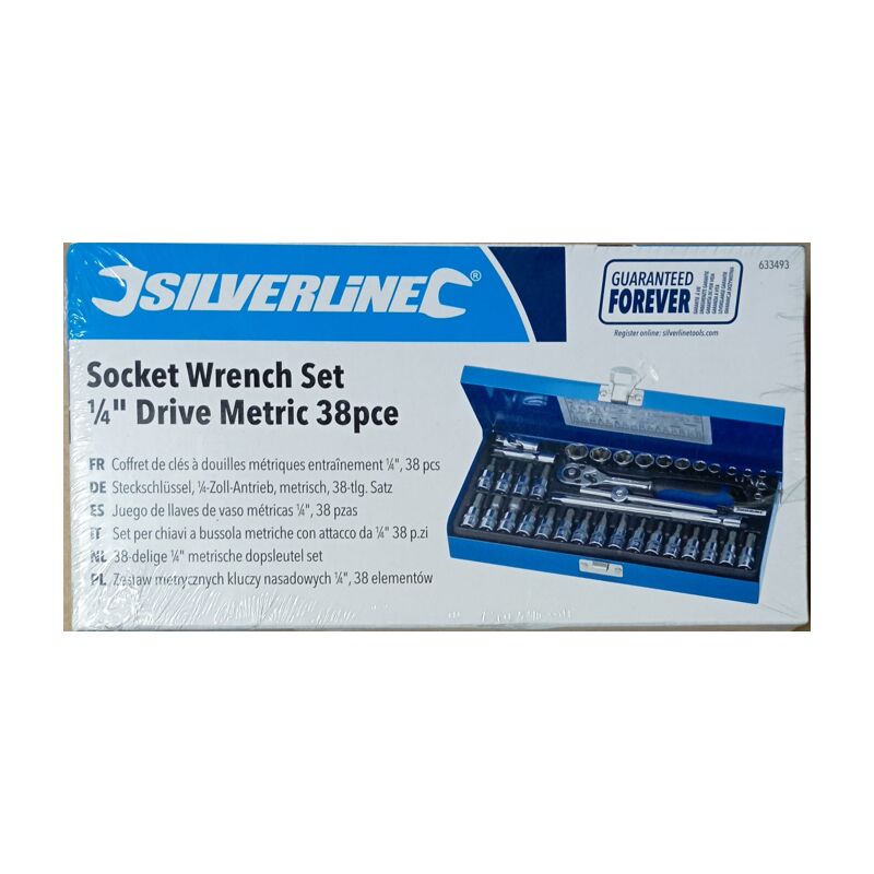 Image of Silverline - Set chiavi a bussola 1/4 cricchetto 38 Pezzi + valigetta meccanica