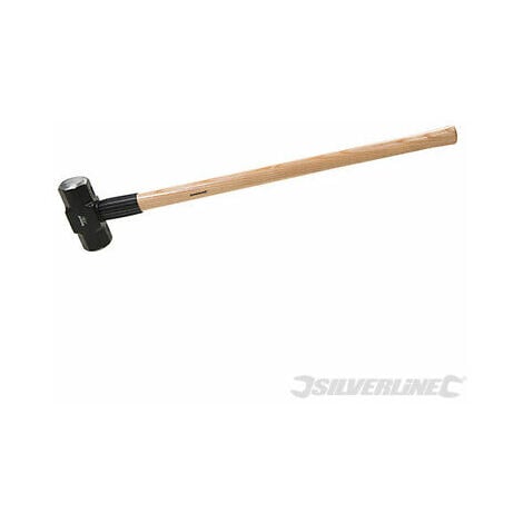 Silverline Sledge Hammer 10lb Hardwood Handle Club Lump Rubber Grip 868661