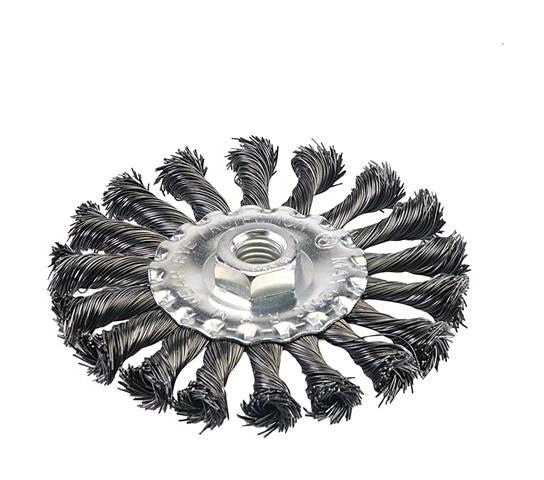 Image of Spazzola rotonda con nodi metallici 115mm - Silverline