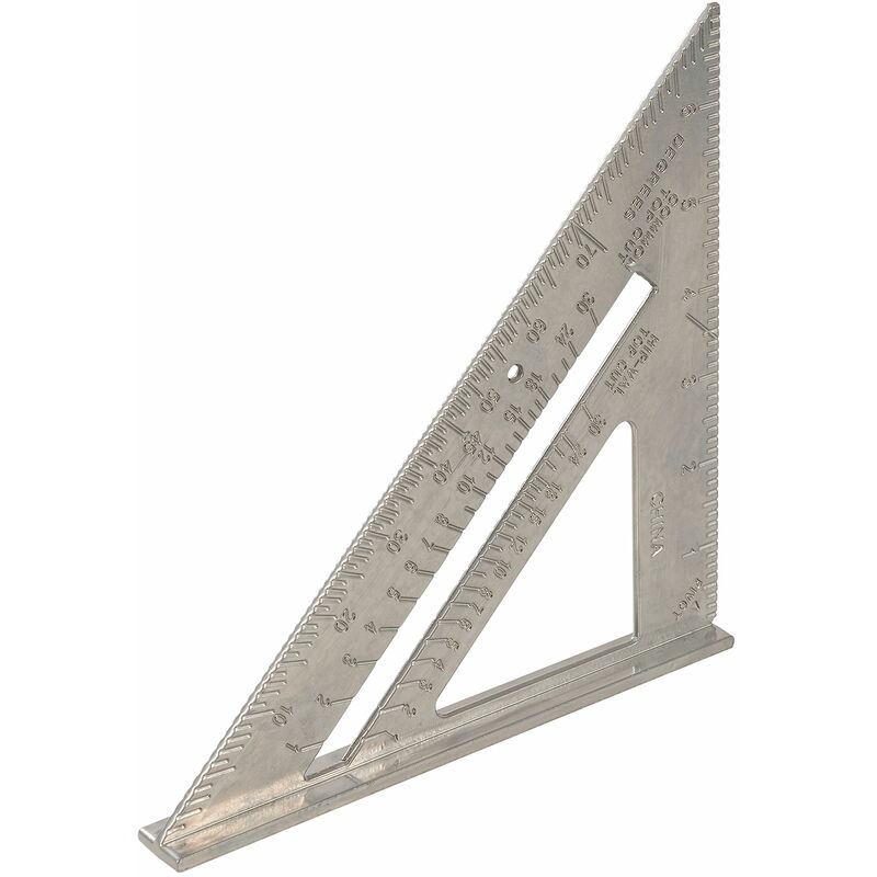 Image of Squadra per Carpentiere in Alluminio 7'' (185 mm x 182 mm x 258 mm) - Silverline