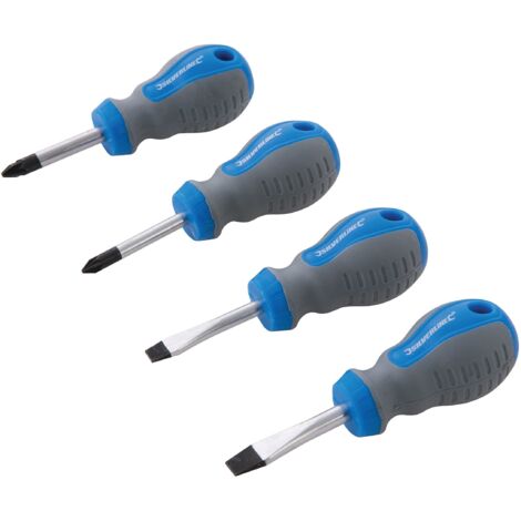 Silverline Stubby Screwdriver Set 4pce - 4pce