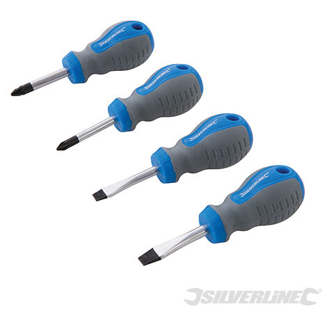 Silverline - Tournevis courts, 4 pcs - 4 pcs