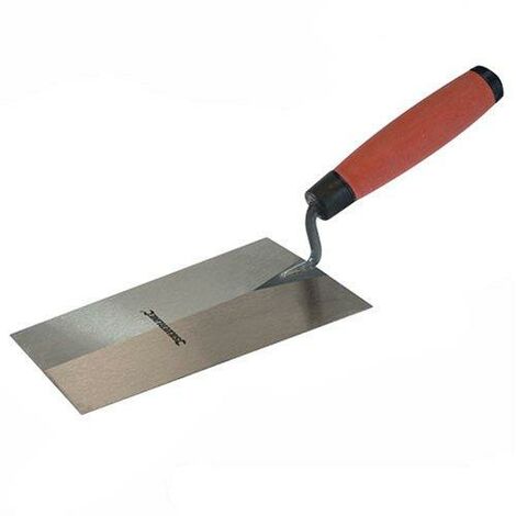 Silverline – Truelle carrée monobloc 18 cm – Acier haute qualité – Manche antidérapant – Lame rectifiée pour solidité et rigidité
