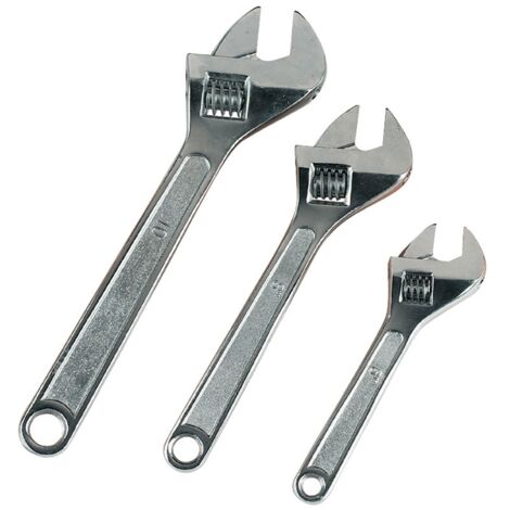 Silverline WR03 Adjustable Wrench Set 3pce 150, 200 & 250mm