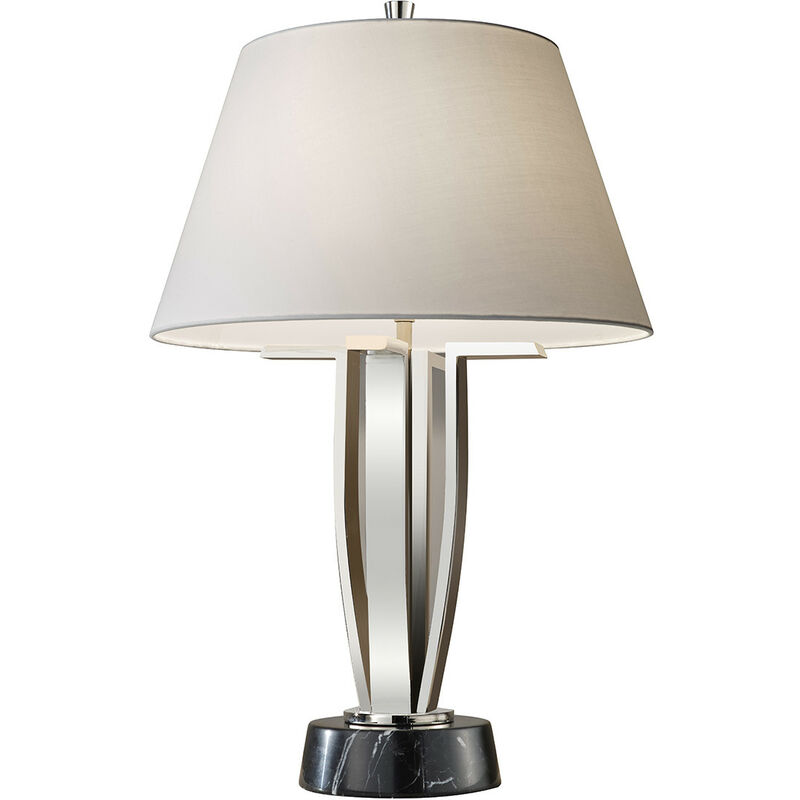 Shore - 1 Light Table Lamp Polished Nickel, E27 - Elstead