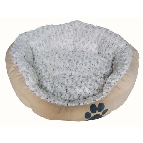 Silvio Design Hunde-Kuschelsofa Snow, sand mit Pfote, Gr. S, ca. 45x38x18 cm
