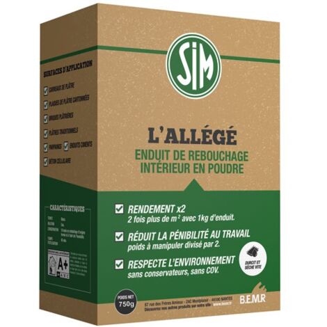 SIM - Enduit l 'allégé intérieur 0.750kg