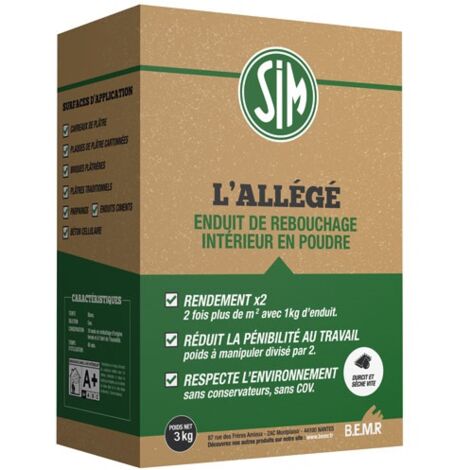 SIM - Enduit l'allégé intérieur 3kg