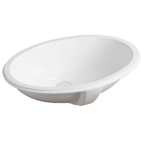 Simas - Lavabo da Incasso Sotto Piano Nevada Bianco