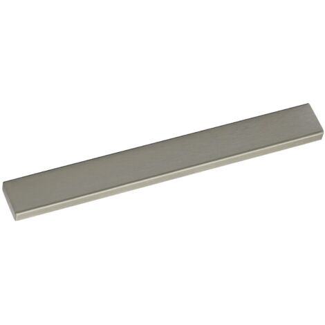 Simausrom Griff Ergane LA 128mm - eleganter flacher Möbelgriff - Griffleiste Breite 208mm, Edelstahl gebürstet