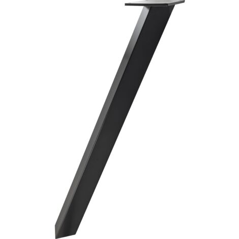 Simausrom Tischfuß schräg 60x60mm - Tischbein Höhe 720mm mit einer Tragkraft von 80kg, Stahl schwarz matt