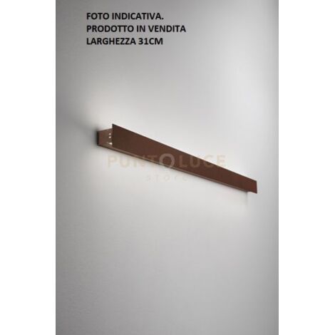 SIMBA APPLIQUE LED DOPPIA EMISSIONE  L.30cm IP54 CORTEN 4000K 350LM 6W