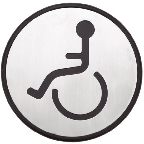 Símbolo baño adhesivo minusválido Ø97mm GSC 003301398