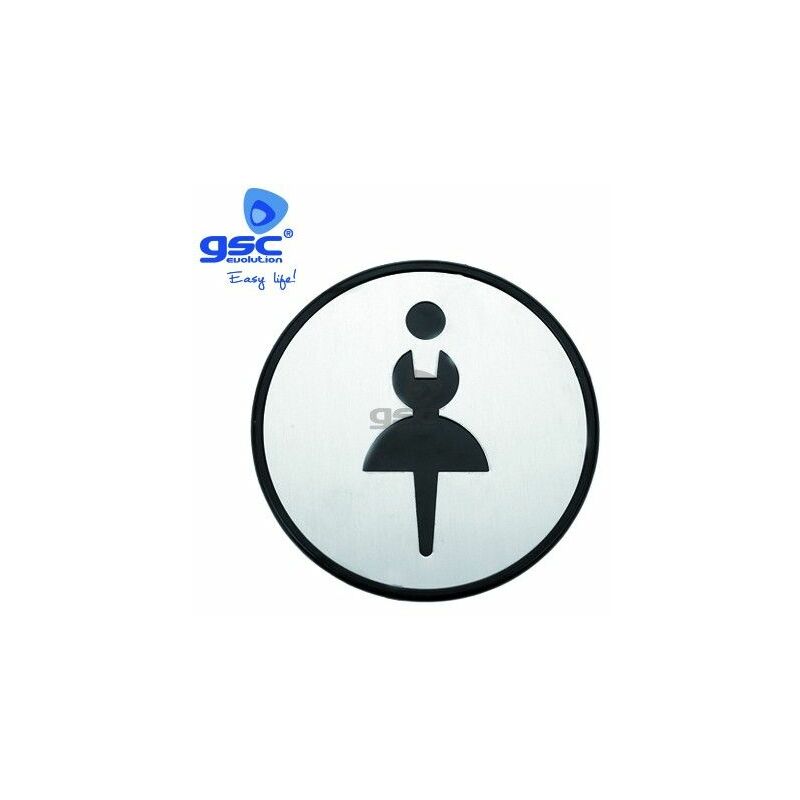 

Símbolo baño adhesivo mujer Ø97mm 003301397 - GSC