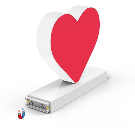 Símbolo LED Magnético Enlazable 125Mm Corazón IluminaShop