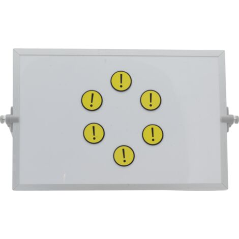 Simbolo magnetico Punto esclamativo 3x3 cm giallo