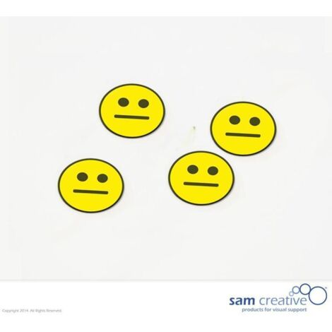 Simbolo magnetico smiley :- 50 mm giallo 25 pz.