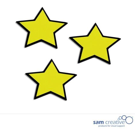 Simbolo magnetico Stella 4x4 cm giallo