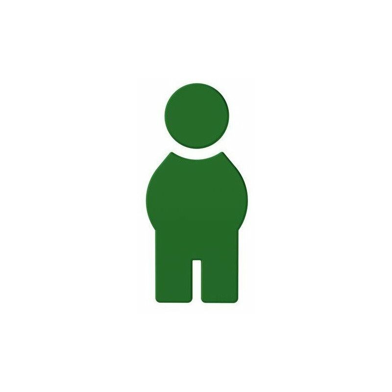 Image of Simbolo maschile adesivo SERIE 801. Poliammide verde
