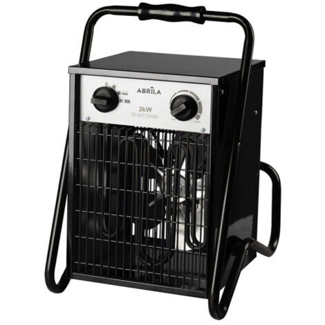 Simeon Industrie-Heizlüfter 3000w schwarz 2Leistungen ip24 thermostat.reg.44x32x30 cm