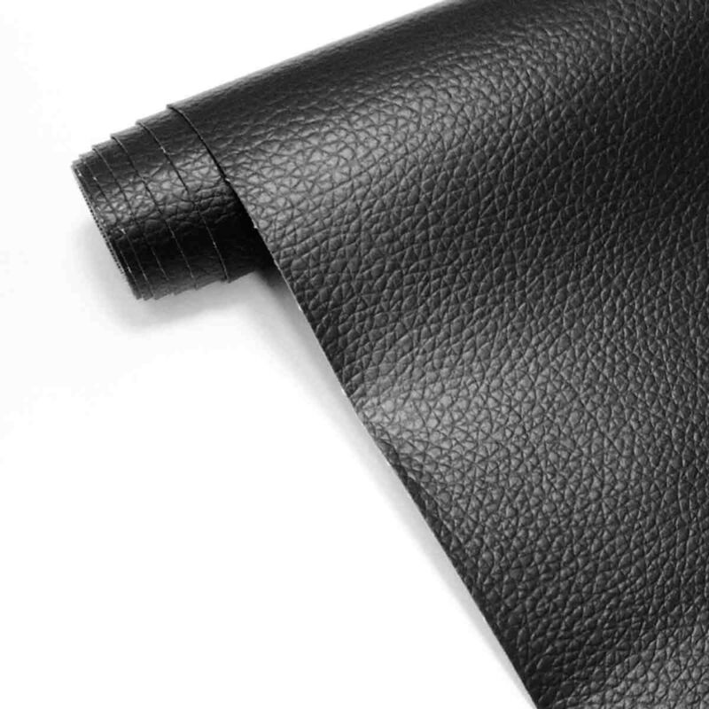 Simili Cuir Autocollant 40 x 150 cm, Kit Reparation Cuir pour Canapés, Sièges de voiture, Meubles - Noir