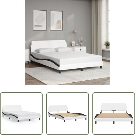 Similpelle -  Giroletto Dover Bianco e Nero 140x190 cm in Similpelle