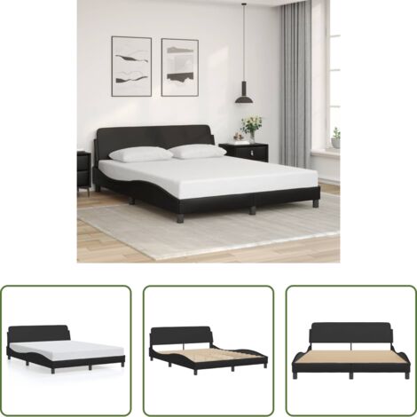 Similpelle -  Giroletto Dover Nero 160x200 cm in Similpelle