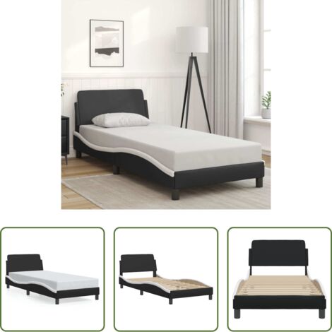 Similpelle -  Giroletto Dover Nero e Bianco 80x200 cm in Similpelle