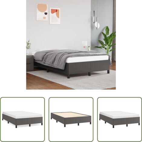 Similpelle -  Giroletto senza Materasso Grigio 120x190 cm Similpelle