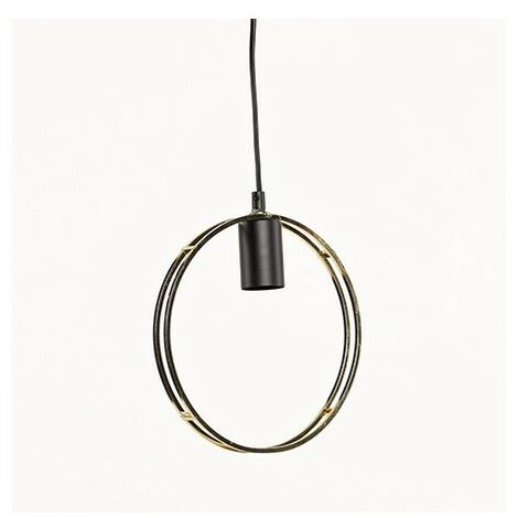 Simla LSW529.1 - 2 x Lampes Suspension Ronde métal OR - 22.5x4.5x25CM