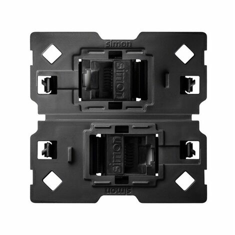 SIMON 100 - Adaptateur avec 2 connecteurs RJ45 cat6 2M 10002544-039
