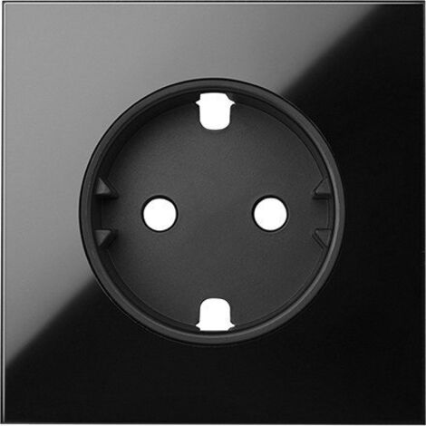 SIMON 100 - Kit frontal 1 elemento 1 base negro brillo 10020105-138