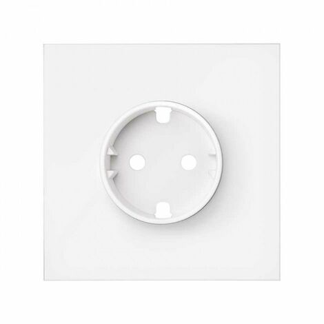 Simon 100  Kit frontal 1 elemento con 1 enchufe schuko blanco mate 10020105-230