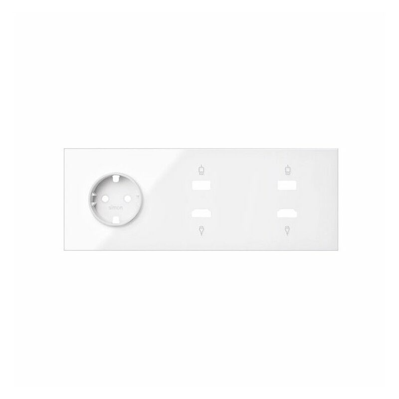 

SIMON 100 - Kit frontal 3 elementos base + 2 HDMI/USB blanco brillo 10020305-130
