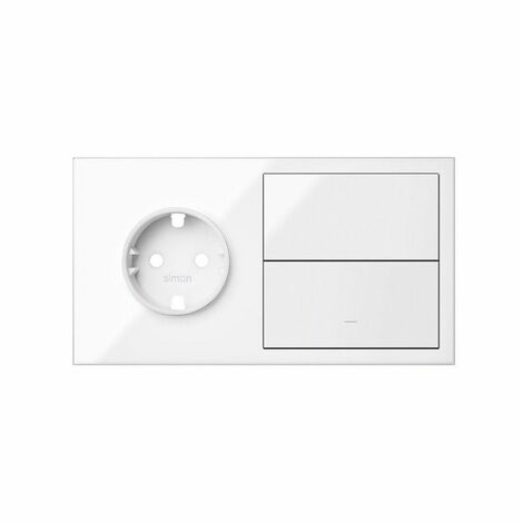 SIMON 100 - Kit frontale 2 elementi base + chiave 10020203-130