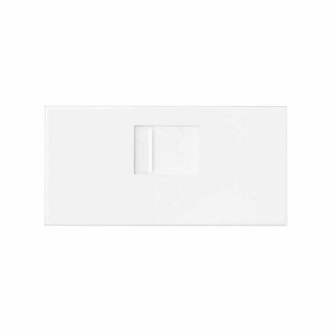 Simon 100  Tapa de voz y datos con guardapolvo para 1 conector RJ45 blanco mate 10000005-230