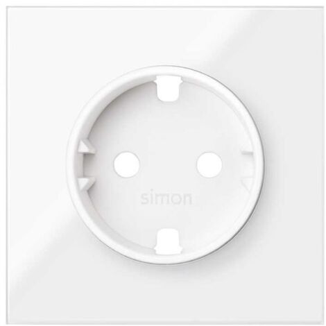 SIMON 100 - Tapa para base de enchufe schuko blanco brillo 10000041-130